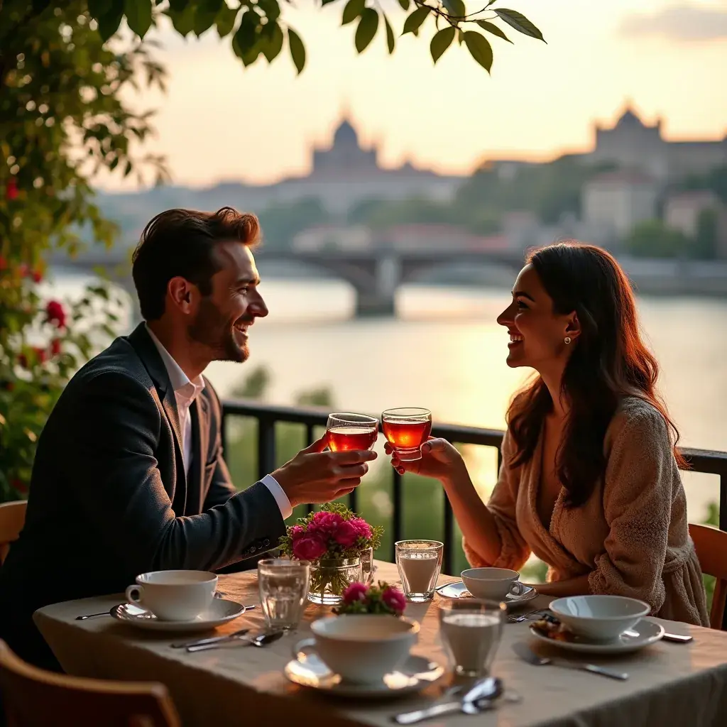 Elegant teáskanál, amely egy ízletes szívvédő teát kever