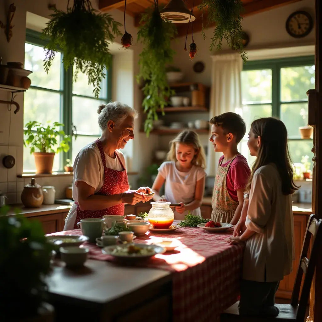 Teafőzés közben, a gőzölögő ital illata a levegőben