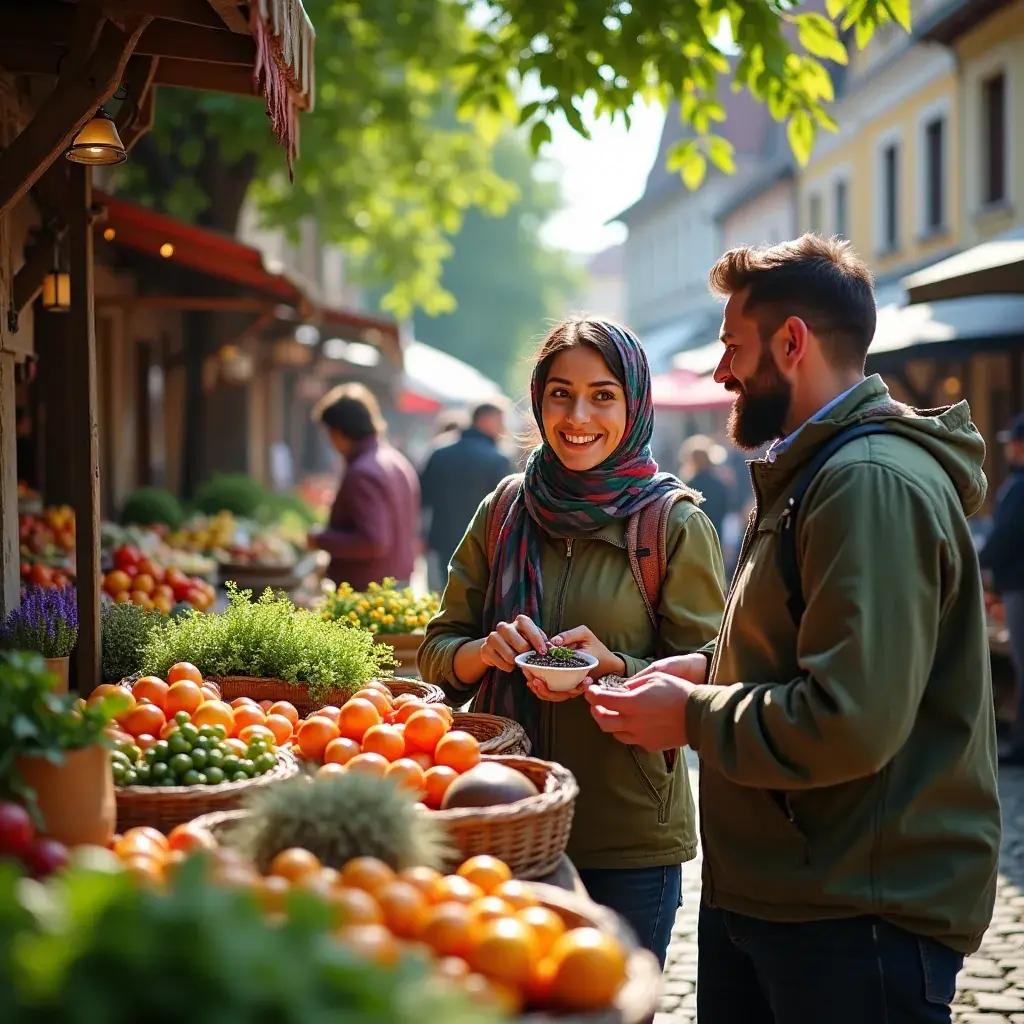 Friss gyümölcsök a szívbarát tea díszítésére