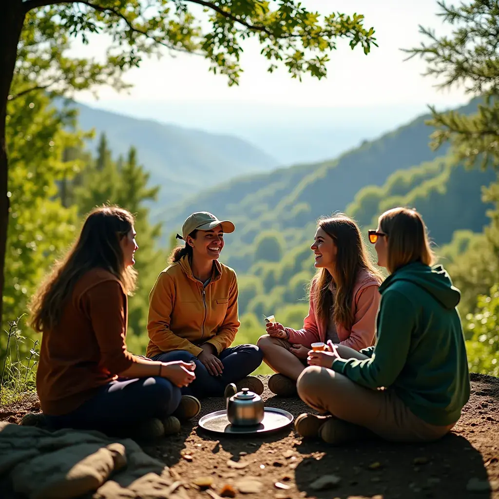 Szívbarát tea reklámplakát, amely az egészséges életmódot népszerűsíti